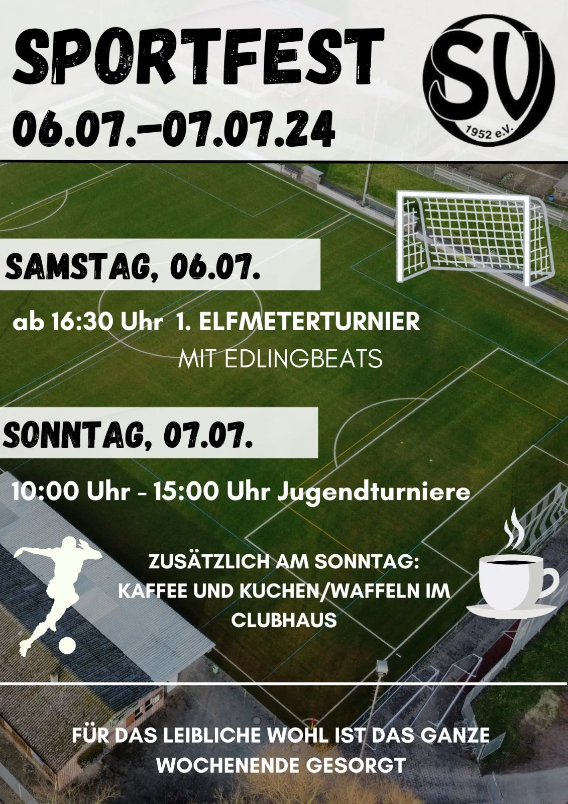 Ankündigungsflyer zum Sportfest am 6. und 7. Juli 2024